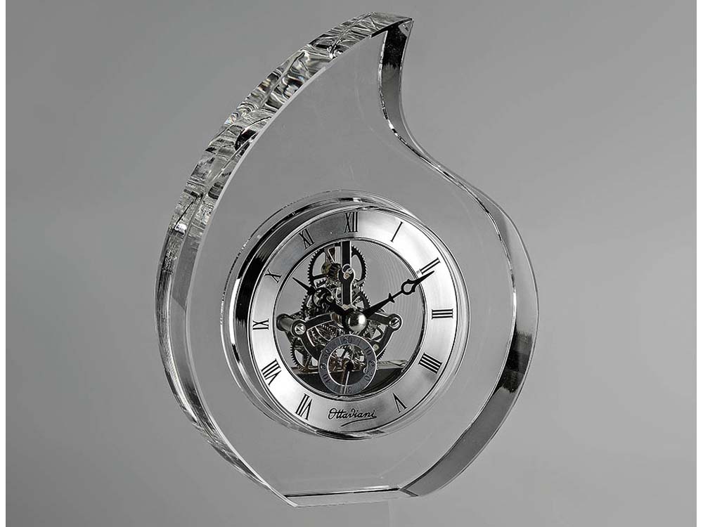 Часы настольные Шельф Ottaviani, прозрачный/серебристый