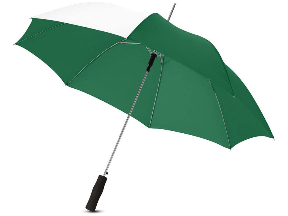 Зонт-трость Tonya 23 полуавтомат, зеленый/белый