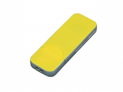 USB-флешка на 64 Гб в стиле I-phone, прямоугольнй формы, желтый