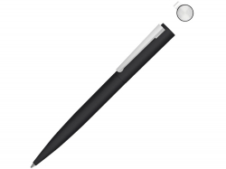 Металлическая шариковая ручка soft touch Brush gum, черный
