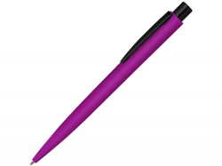 Ручка шариковая металлическая LUMOS M soft-touch, розовый/черный