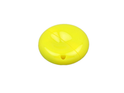 Флешка промо круглой формы, 64 Гб, желтый