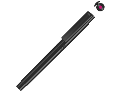 Капиллярная ручка в корпусе из переработанного материала rPET RECYCLED PET PEN PRO FL, черный с розовым