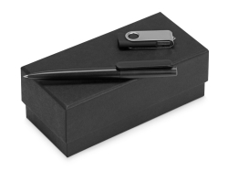 Подарочный набор Qumbo с ручкой и флешкой, черный