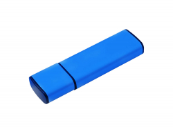 USB-флешка металлическая на 2ГБ с колпачком, синий