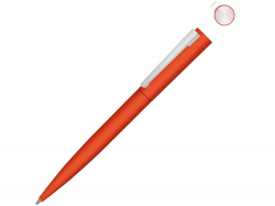 Металлическая шариковая ручка soft touch Brush gum, оранжевый