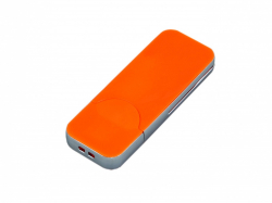 USB-флешка на 64 Гб в стиле I-phone, прямоугольнй формы, оранжевый