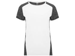 Спортивная футболка Zolder женская, белый/меланжевый черный