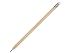 Шестигранный карандаш с ластиком Presto, натуральный