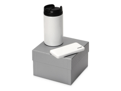 Подарочный набор Full Jar с внешним аккумулятором и  термокружкой, белый