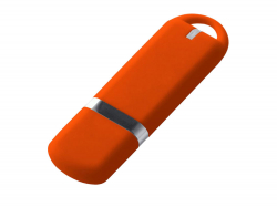 USB-флешка на 64 ГБ 3.0 USB, с покрытием soft-touch, оранжевый