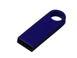 USB 2.0-флешка на 128 Гб с мини чипом и круглым отверстием, синий