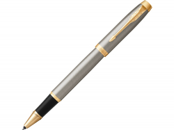 Ручка роллер Parker IM Core Brushed Metal GT, серебристый/золотистый