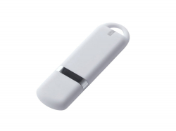 USB-флешка на 2 ГБ с покрытием soft-touch, белый