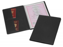 Органайзер Favor для семейных документов на 4 комплекта документов, формат А4, черный