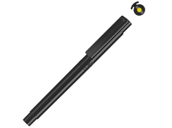 Капиллярная ручка в корпусе из переработанного материала rPET RECYCLED PET PEN PRO FL, черный с желтым