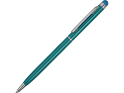 Ручка-стилус металлическая шариковая Jucy, бирюзовый