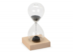 Песочные магнитные часы на деревянной подставке Infinity