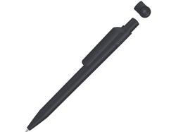 Ручка шариковая из переработанного пластика с матовым покрытием ON TOP RECY, черный