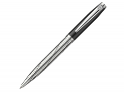 Ручка шариковая Pierre Cardin LEO 750. Цвет - черный и серебристый.Упаковка Е-2.