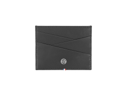 Чехол для кредитных карт (6), LINE D CAPSULE, черная гладкая телячья кожа