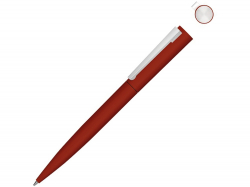 Металлическая шариковая ручка soft touch Brush gum, красный