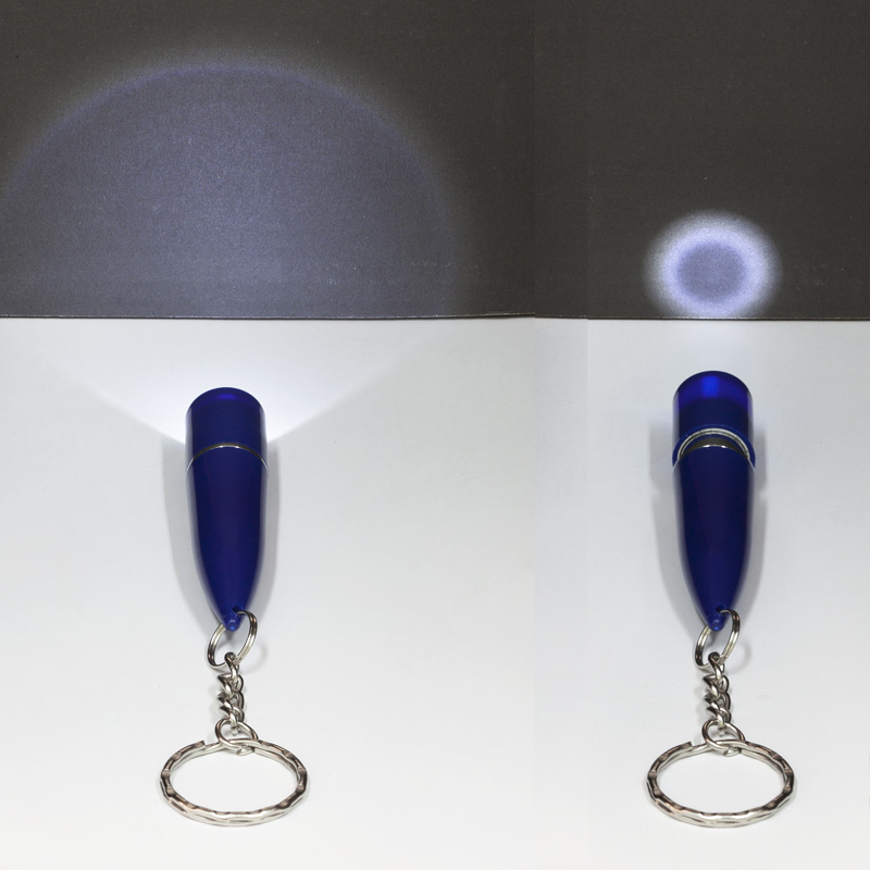 Брелок-фонарик с изменяющимся фокусом, синий
