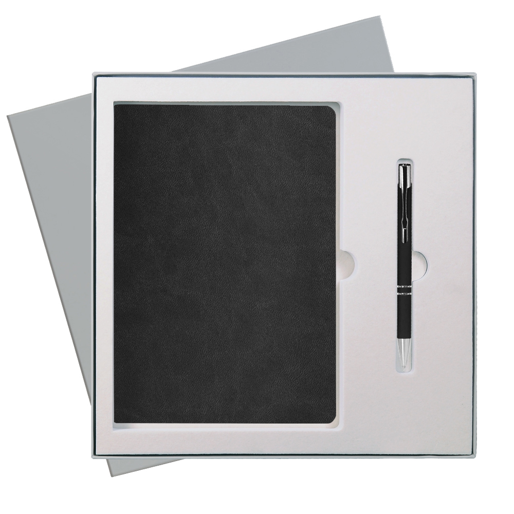 Подарочный набор Portobello/Latte черный (Ежедневник недат А5, Ручка) беж. ложемент