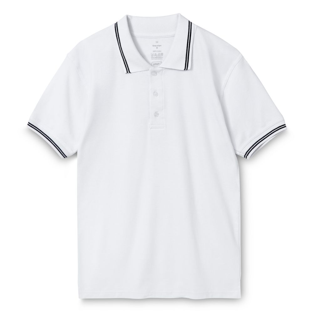 Рубашка поло Virma Stripes, белая, размер L