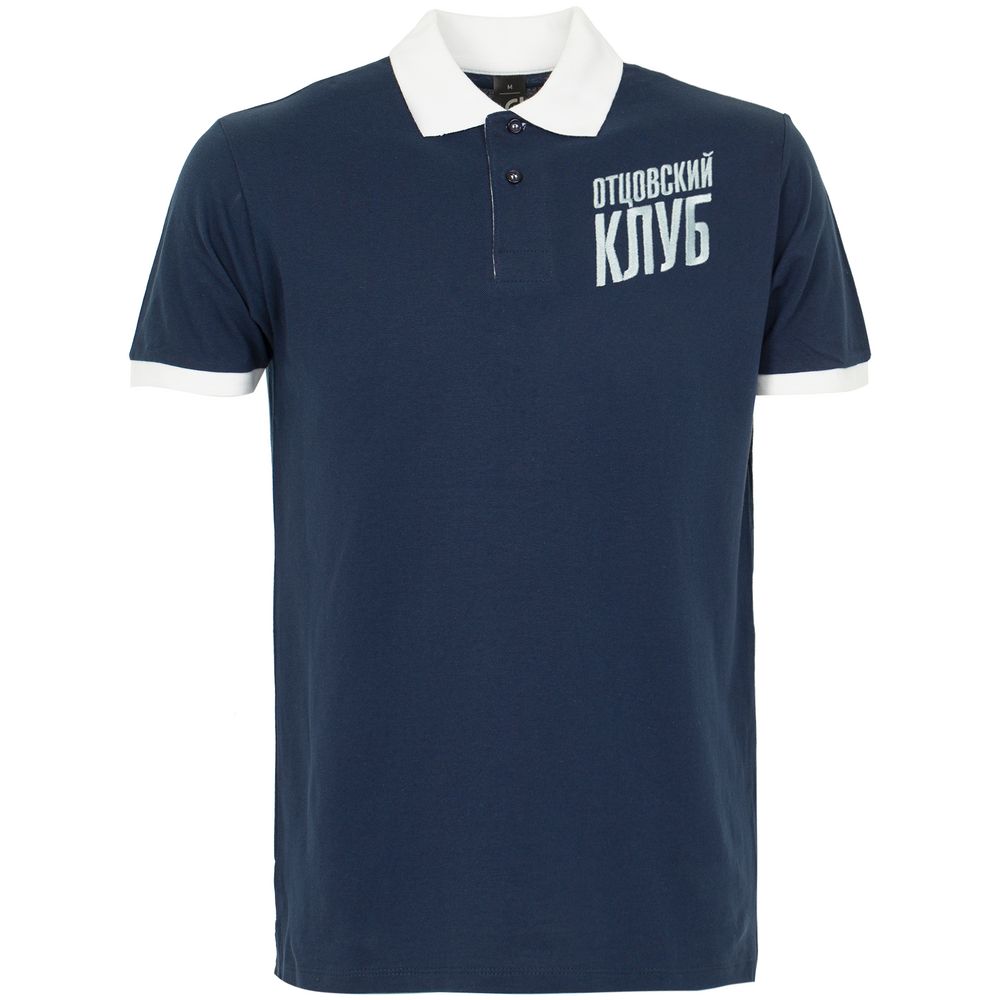 Рубашка поло «Отцовский клуб», темно-синяя с белым, размер S