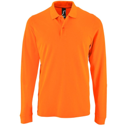 Рубашка поло мужская с длинным рукавом Perfect LSL Men оранжевая, размер S