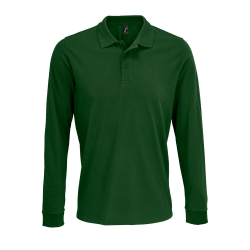 Рубашка поло с длинным рукавом Prime LSL, темно-зеленая, размер XL