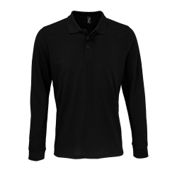 Рубашка поло с длинным рукавом Prime LSL, черная, размер 3XL