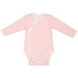 Боди детское Baby Prime, розовое с молочно-белым, размер 74 см