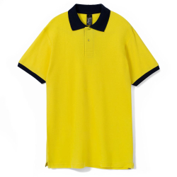 Рубашка поло Prince 190, желтая с темно-синим, размер M