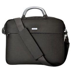 Конференц-сумка "Prestige" c шильдом; черный; 35x5,5x27,5 см; микрофибра