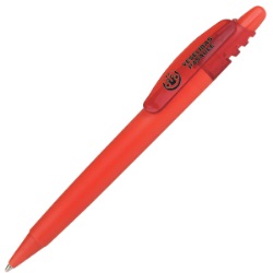 X-8 FROST, ручка шариковая, фростированный красный, пластик
