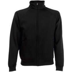 Толстовка "Sweat Jacket", черный_S, 70% х/б, 30% п/э, 280 г/м2