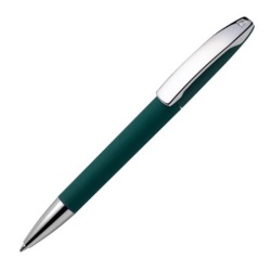 Ручка шариковая VIEW, темно-зеленый, покрытие soft touch, пластик/металл