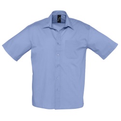 Рубашка"Bristol", васильковый_M, 65% полиэстер, 35% хлопок, 105г/м2