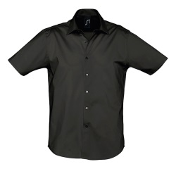 Рубашка мужская "Broadway", черный_3XL, 97% х/б, 3% п/э, 140г/м2