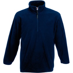 Толстовка "Half Zip Fleece", глубокий темно-синий_M, 100% п/э, 250 г/м2