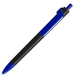 Ручка шариковая FORTE SOFT BLACK, черный/синий, пластик, покрытие soft touch