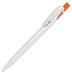 TWIN, ручка шариковая, оранжевый/белый, пластик