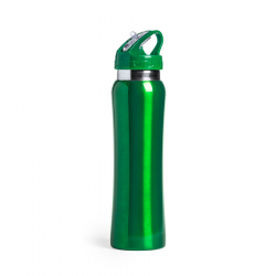 Бутылка для воды SMALY с трубочкой, зелёный, 800 мл, нержавеющая сталь