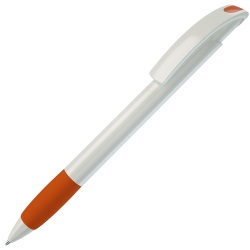 NOVE, ручка шариковая с грипом, оранжевый/белый, пластик