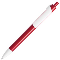 FORTE, ручка шариковая, бордовый/белый, пластик