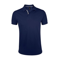Рубашка поло мужская "Portland Men" темно-синий, серый_M, 100% х/б, 200г/м2
