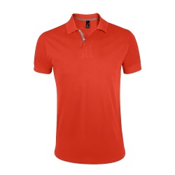 Рубашка поло мужская "Portland Men" оранжевый, серый_2XL, 100% х/б, 200г/м2