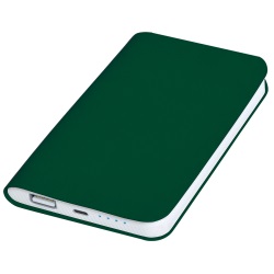 Универсальный аккумулятор "Softi" (5000mAh),зеленый, 7,5х12,1х1,1см, искусственная кожа,пл